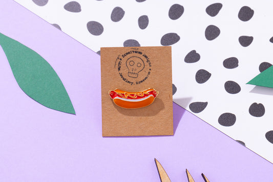 Hotdog Enamel Pin