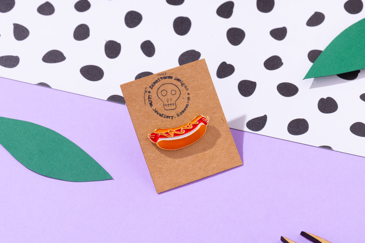Hotdog Enamel Pin