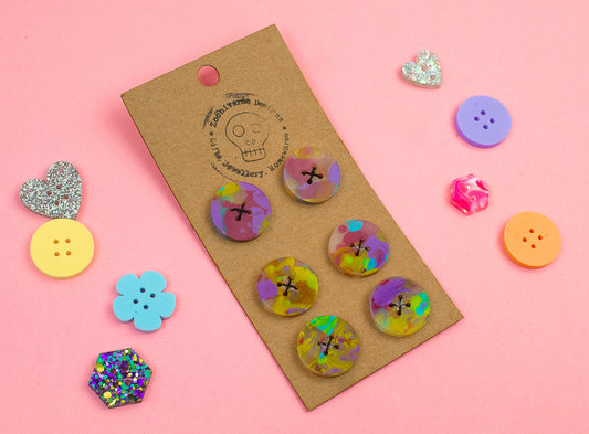 Ink Spot Multi Acrylic Buttons