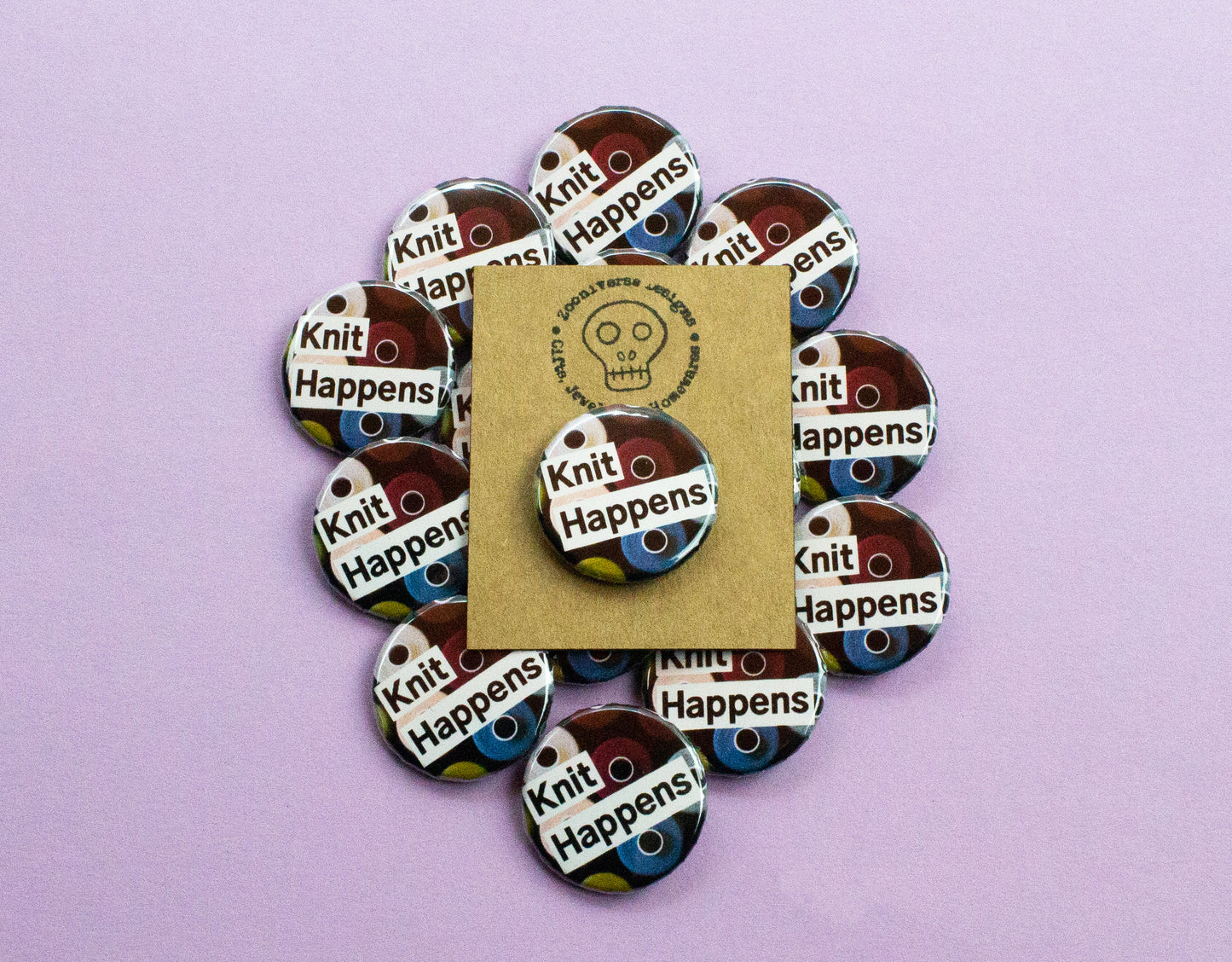 Knit Happens 25mm Button Badge