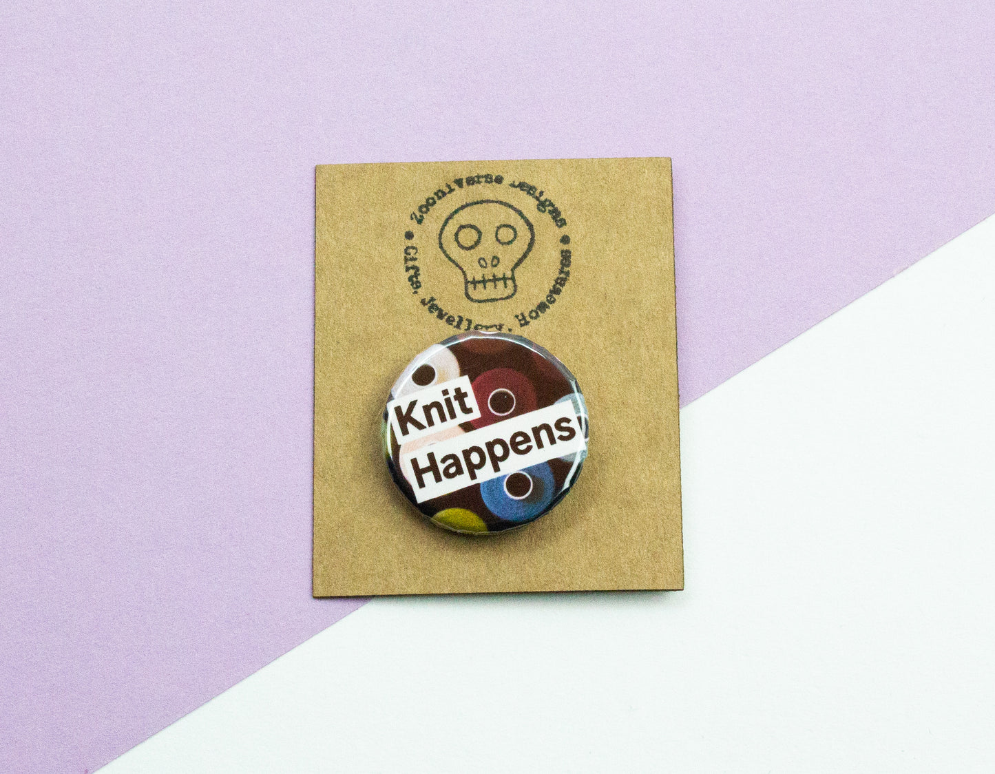 Knit Happens 25mm Button Badge
