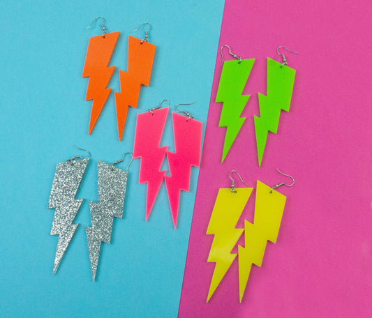 Lightning Bolt Statement Earrings