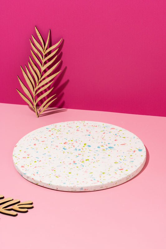 Lime, Blue, Pink, White Terrazzo Heatmat