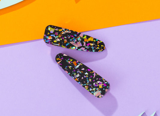 Multi Chunky glitter Hairclips