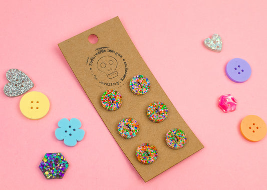 Confetti Multi Acrylic Buttons