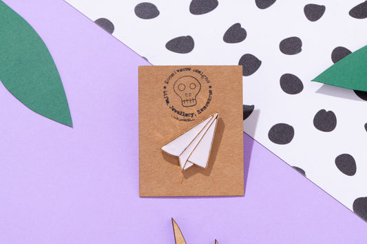 Paper Plane Enamel Pin