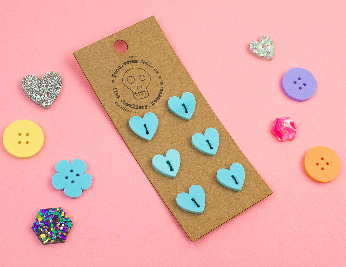 Pastel Blue Acrylic Buttons