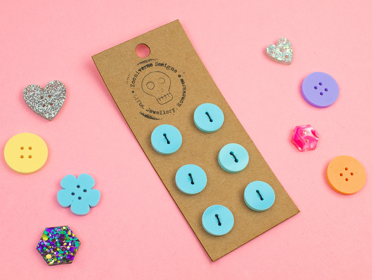 Pastel Blue Acrylic Buttons