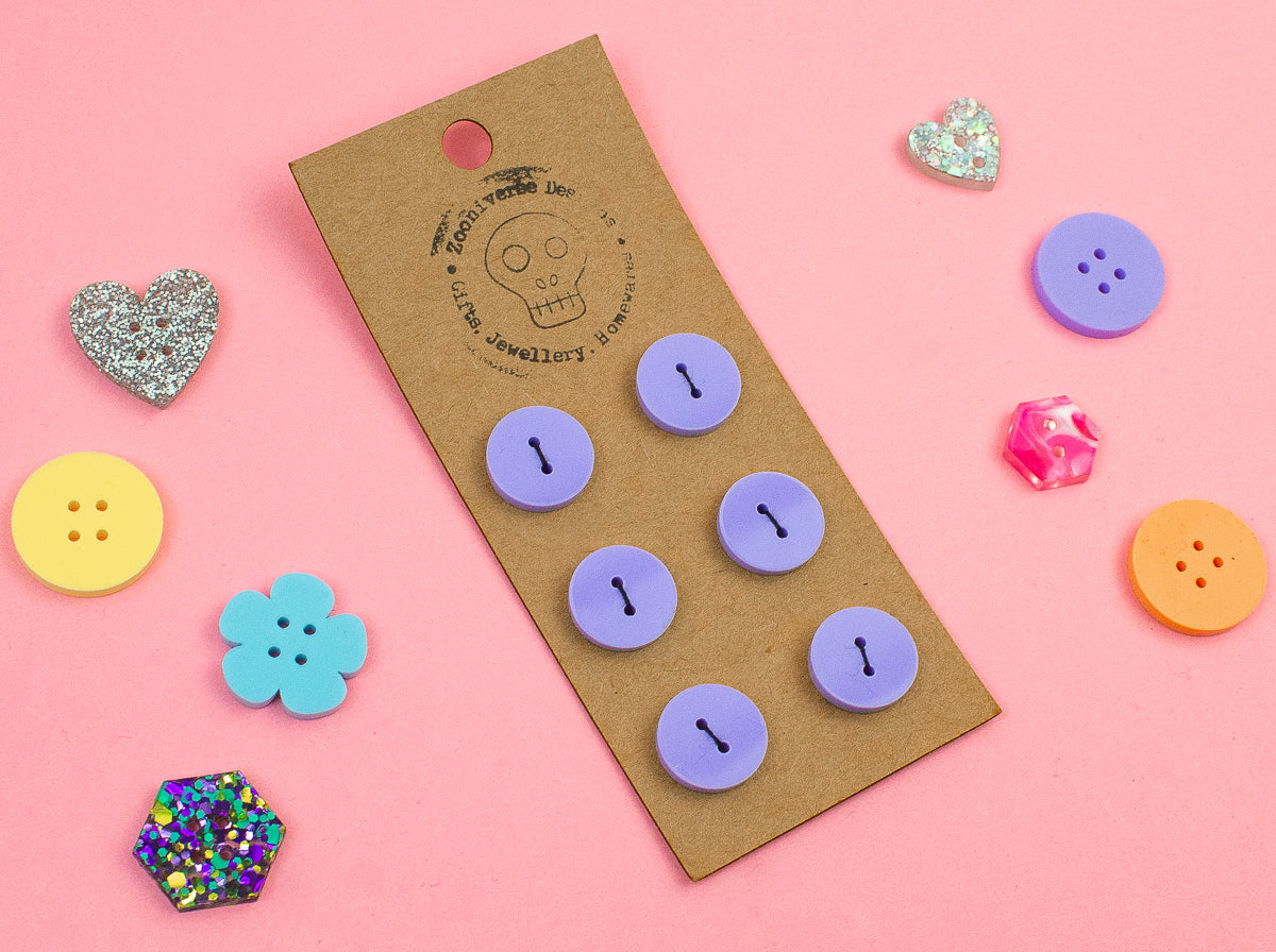 Pastel Lilac Acrylic Buttons