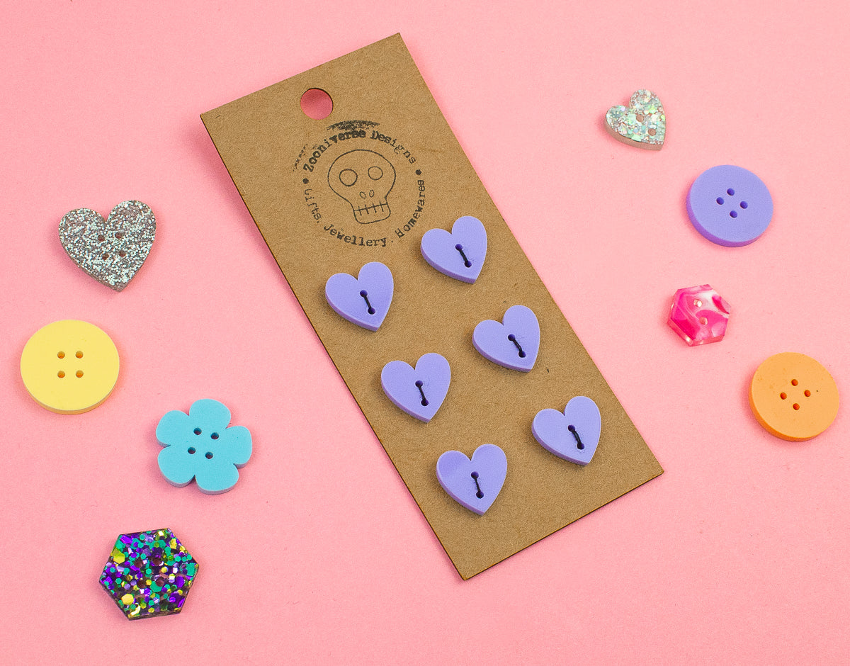 Pastel Lilac Acrylic Buttons