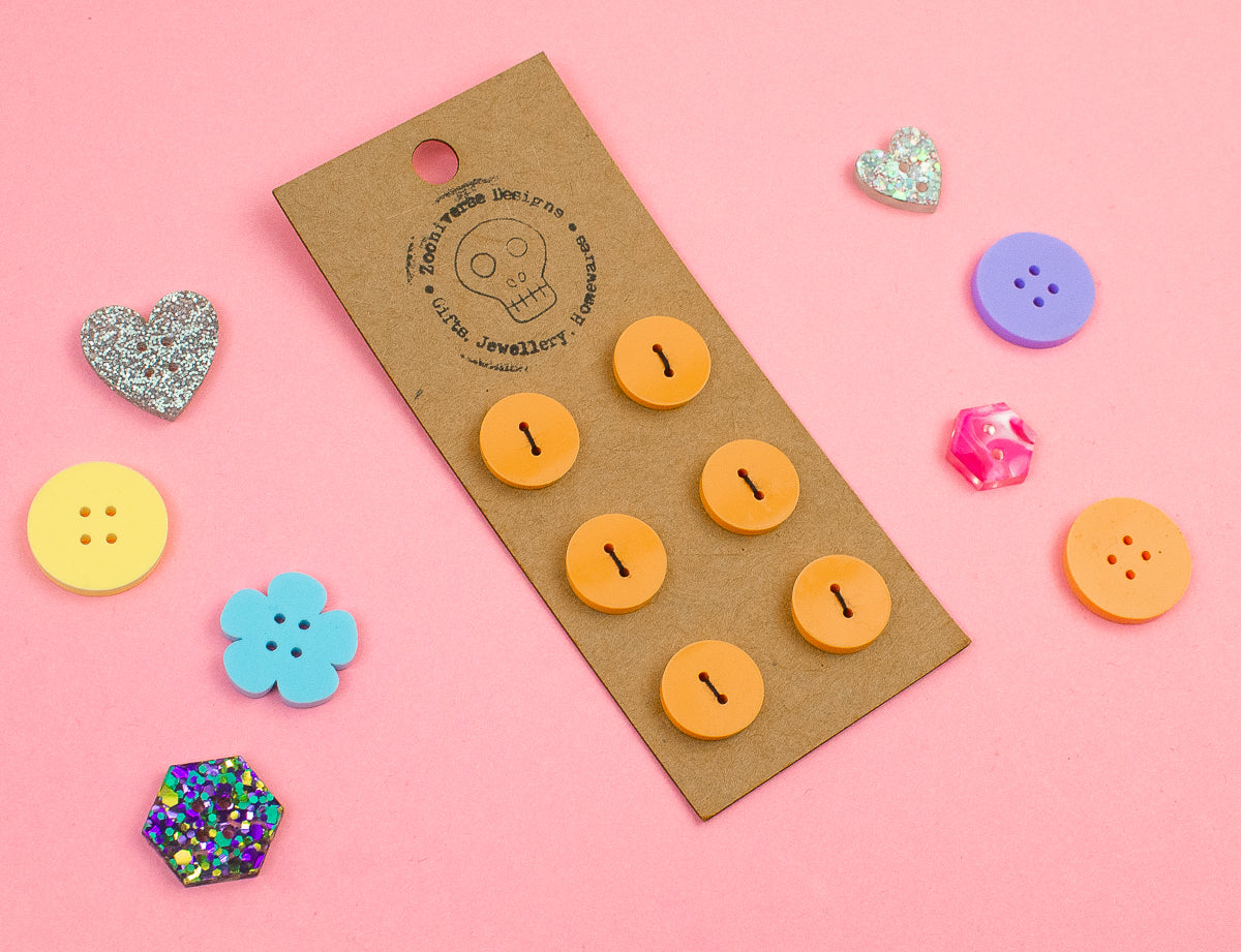 Pastel Orange Acrylic Buttons