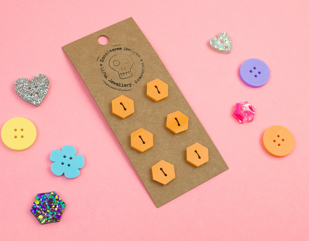 Pastel Orange Acrylic Buttons