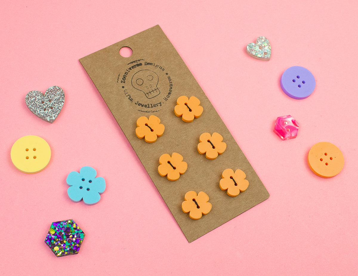 Pastel Orange Acrylic Buttons