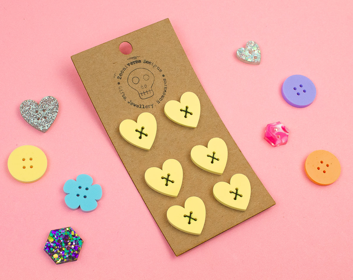Pastel Yellow Acrylic Buttons