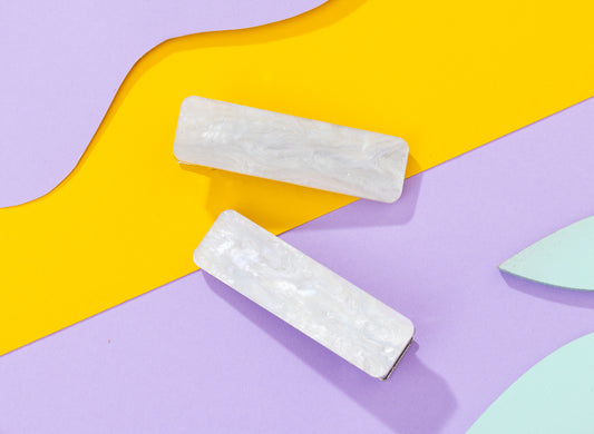 Pearl Galaxy Rectangle Hairclips