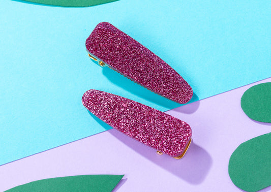 Pink Glitter Hairclips