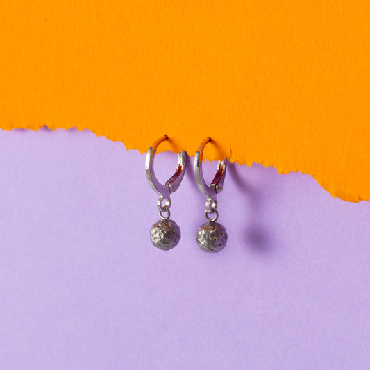 Planet Silver Huggie Hoops