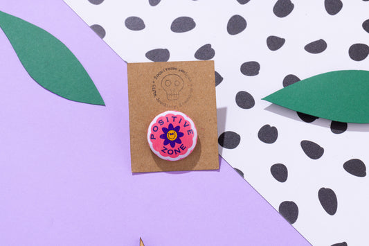 Positive Zone 25mm Button Badge