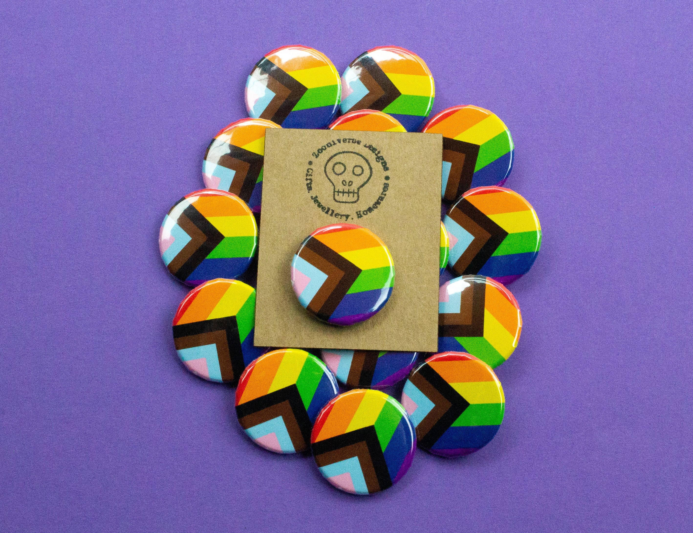 Pride Button Pin Designs Pride Flag 25mm Button Badge – Zooniverse Designs