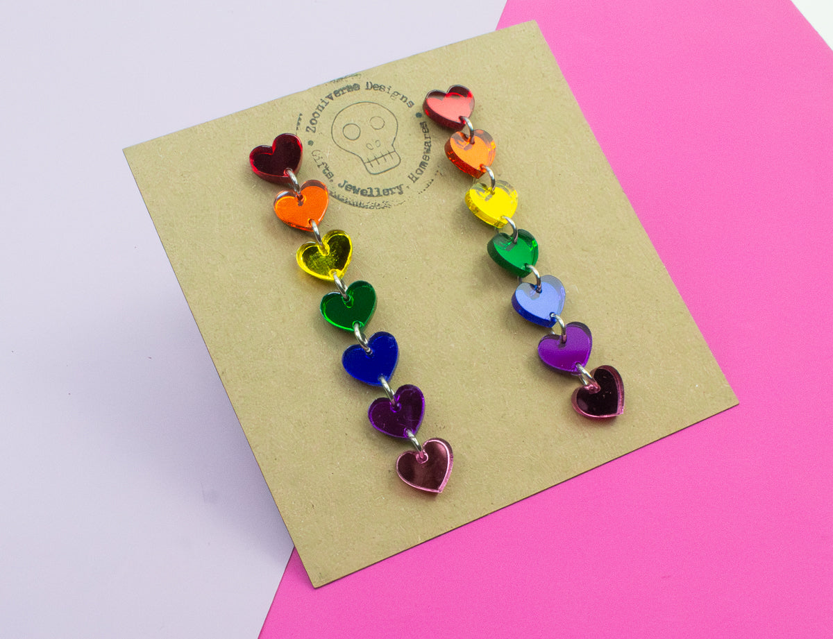 Pride Multi Heart Earrings