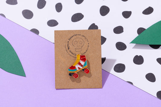 Rollerskate Enamel Pin