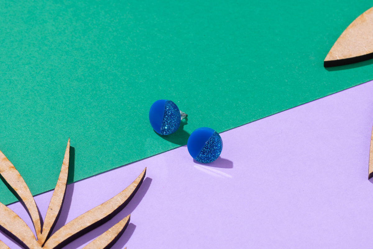 Two Tone Stud Earrings