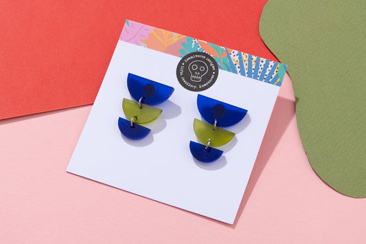 Semi Circle trio Earrings