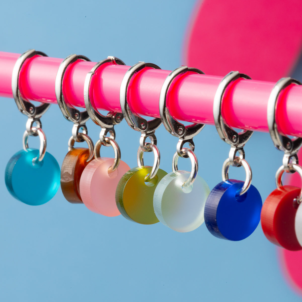 Colour Pop Acrylic Silver Huggie Hoops
