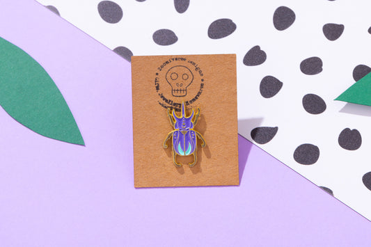 Stag Beetle Enamel Pin