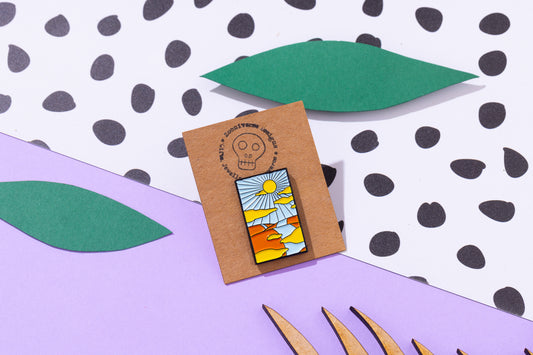 Sun and Desert Enamel Pin