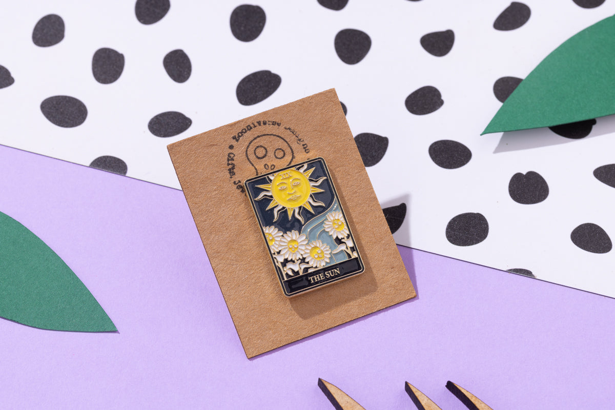 The Sun Tarot Card Enamel Pin