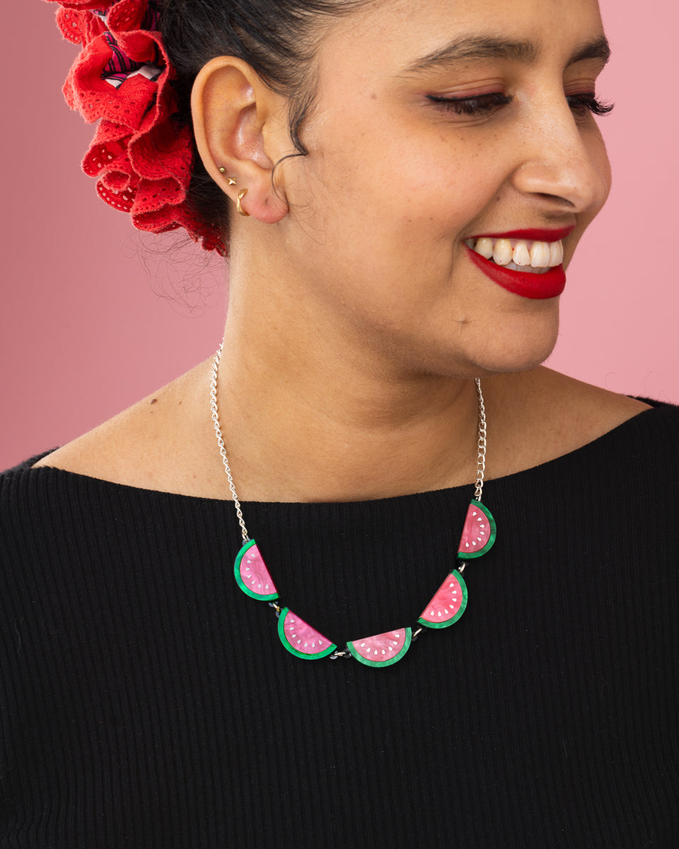 Watermelon Slice Necklace