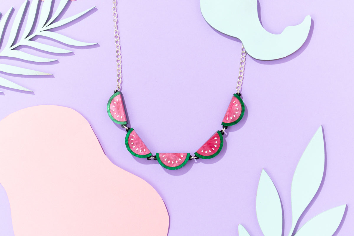 Watermelon Slice Necklace