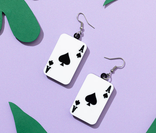Ace Playing Card Earrings