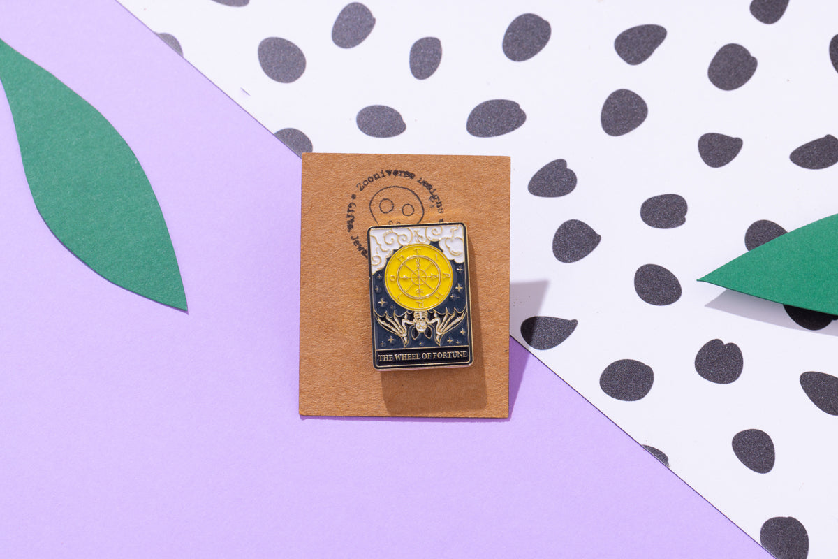 Wheel of Fortune Tarot Card Enamel Pin