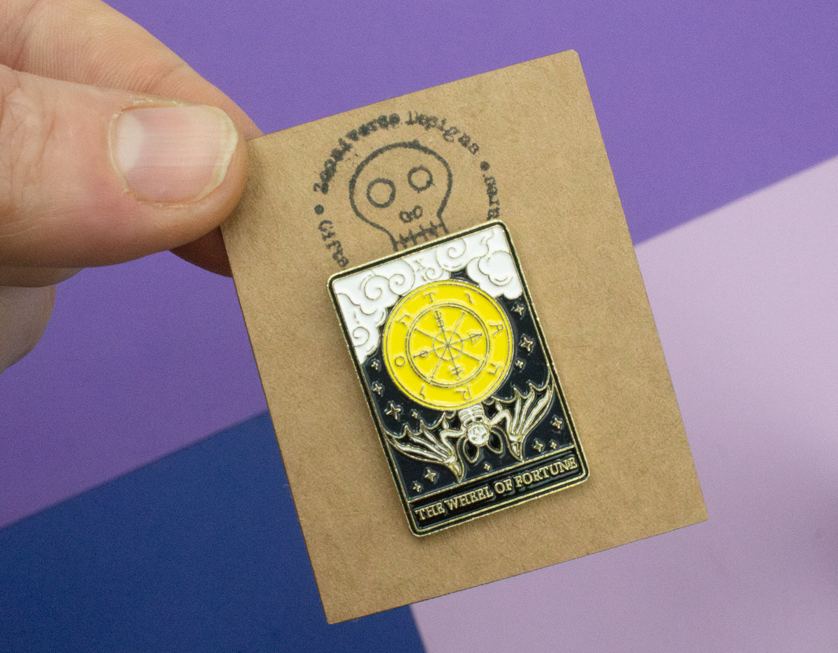 Wheel of Fortune Tarot Card Enamel Pin