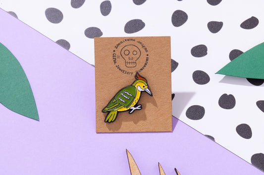 Woodpecker Enamel Pin