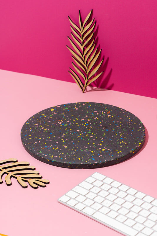 Yellow, Pink, Orange, Green, Blue, Black Terrazzo Heatmat