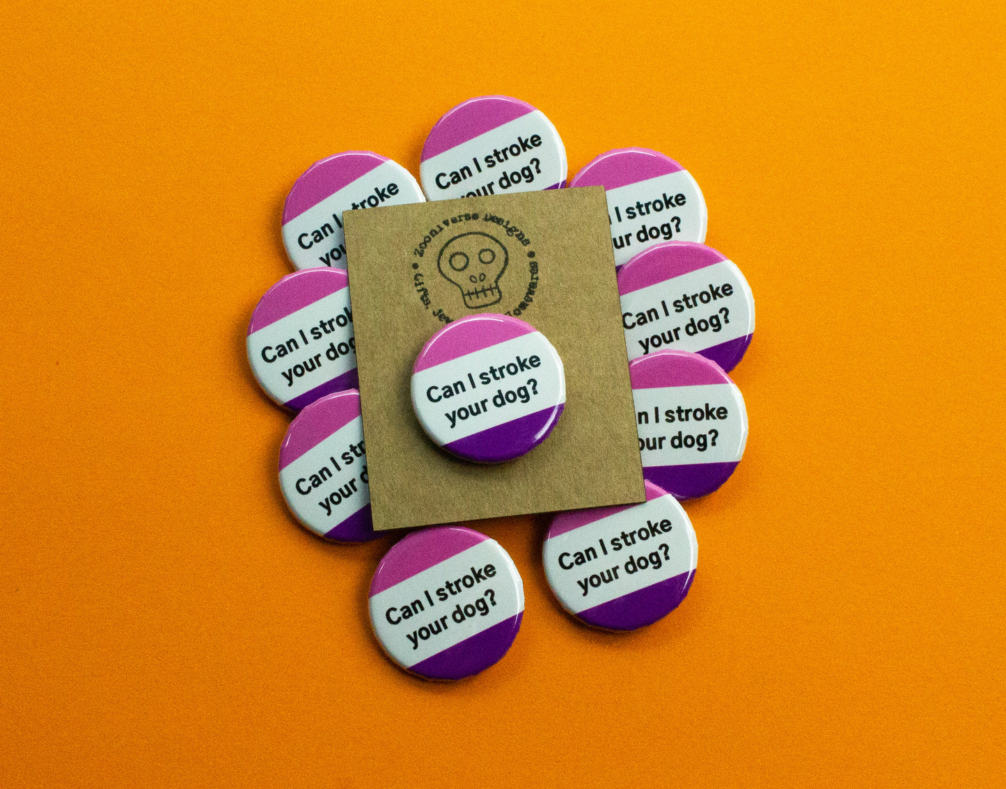 Can I stroke your dog Button Badge