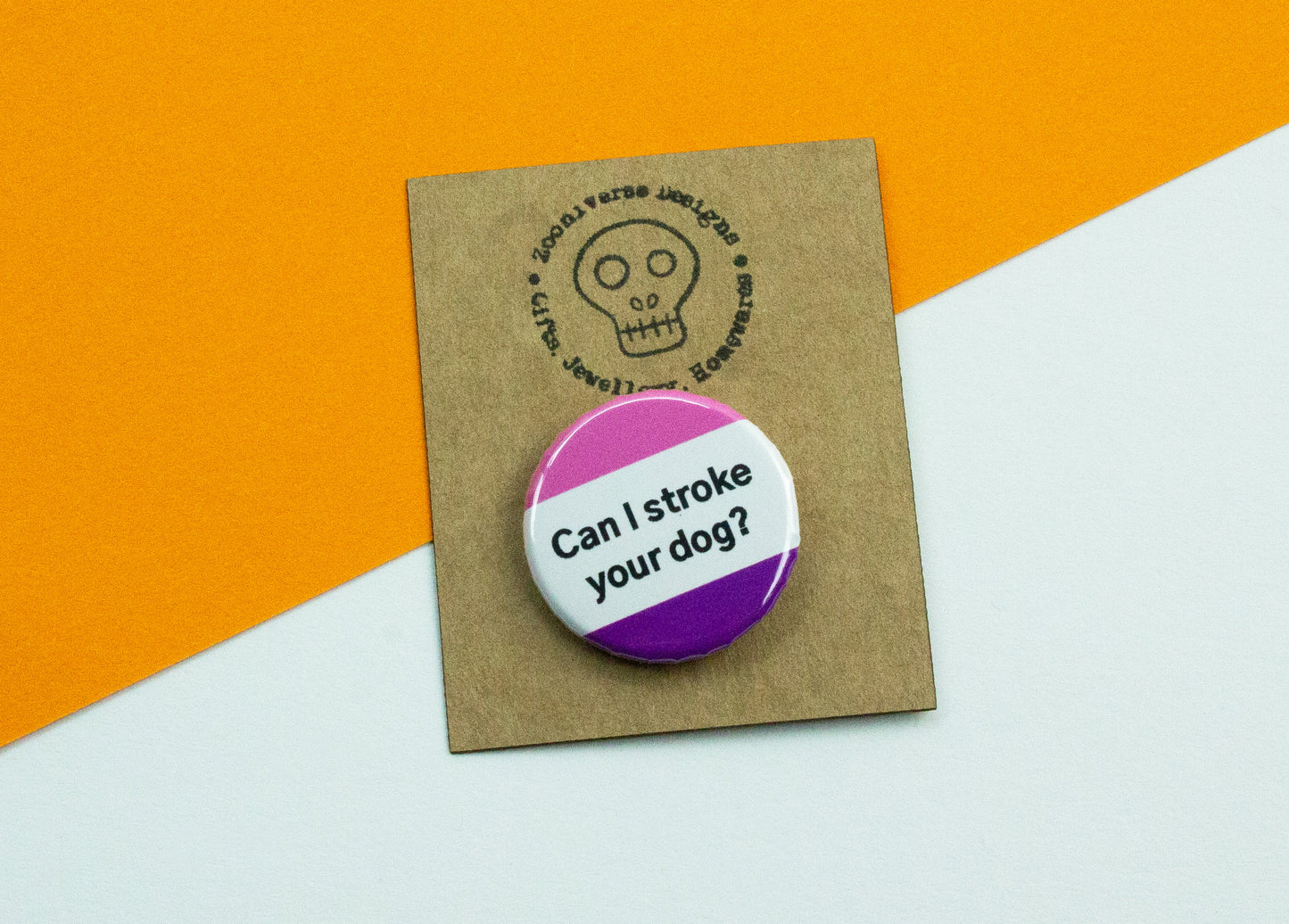 Can I stroke your dog Button Badge