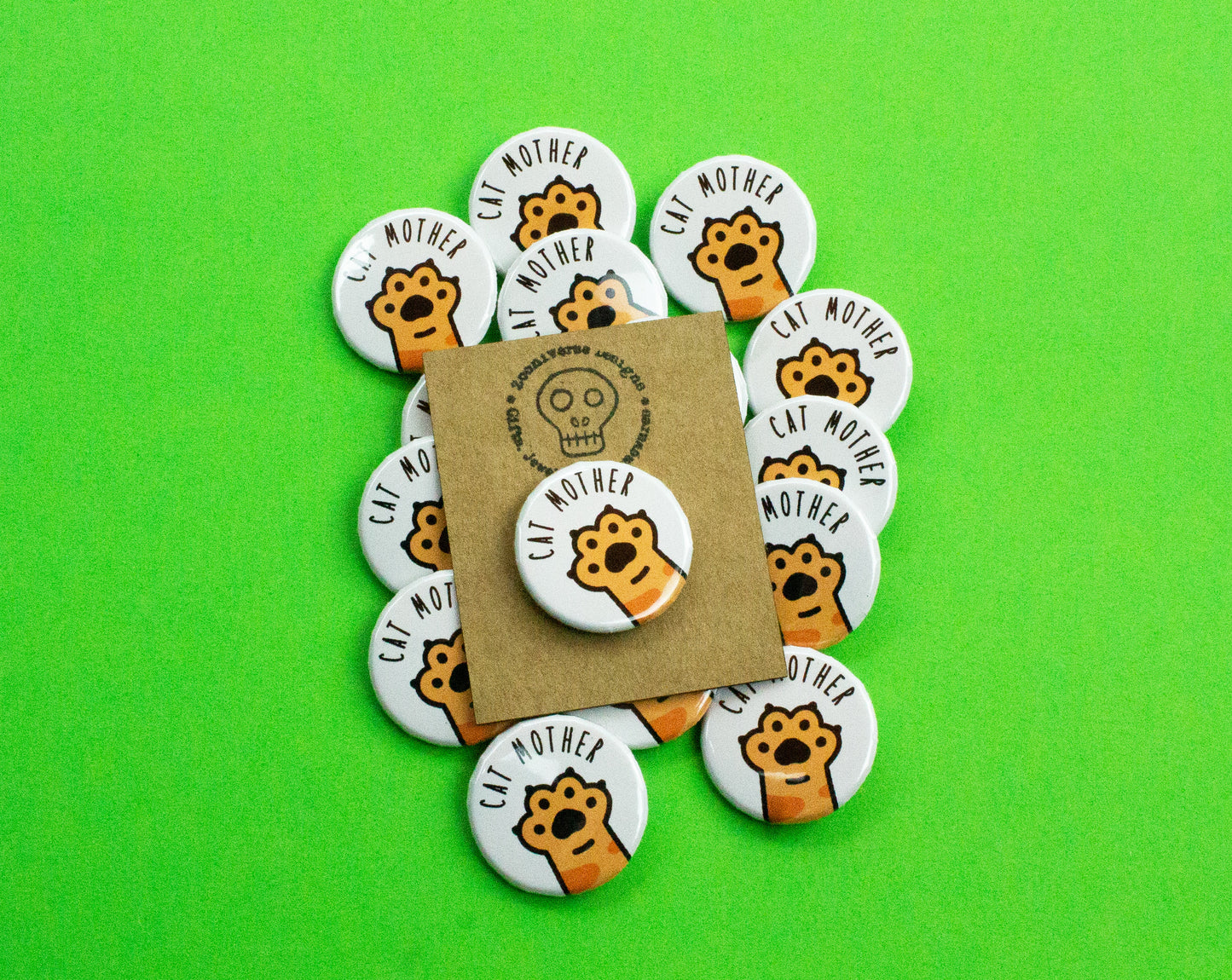 Cat Mother/ Cat Father Button Badge